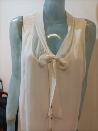 Blusa Massimo Dutti Blanca