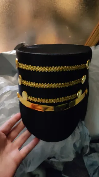 2 Gorro sombrero Cascanueces Negro con Dorado