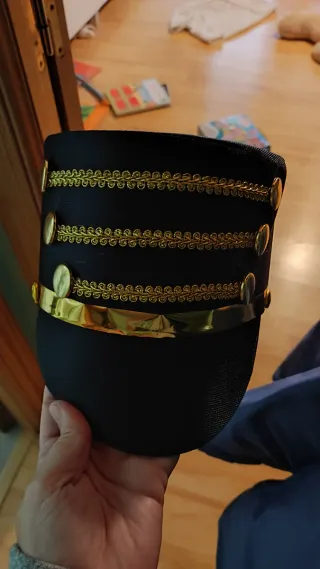 2 Gorro sombrero Cascanueces Negro con Dorado
