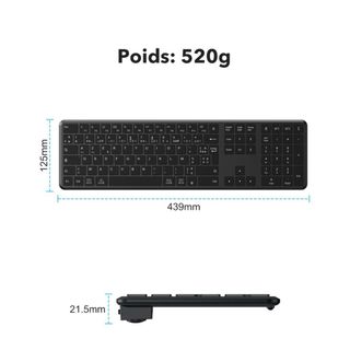 Teclado Inalámbrico Tecurs WK016 Negro