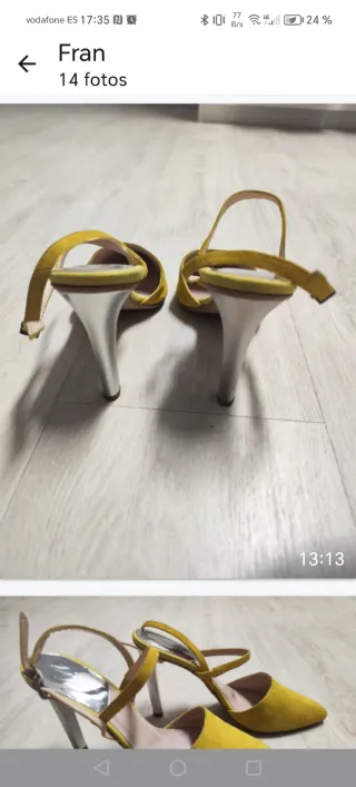 Zapatos de tacón amarillos