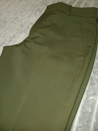 Pantalón Zara Mujer Talla M Verde Oliva