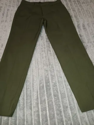 Pantalón Zara Mujer Talla M Verde Oliva