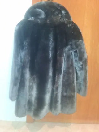 Abrigo Mouton Gris Marengo Piel Auténtica