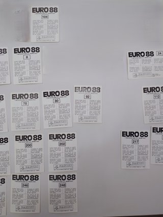 Lotto 21 figurine Panini Euro 88 Originali