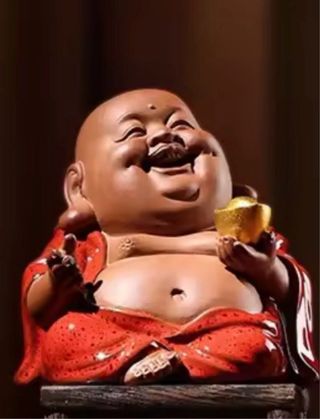 Figura Buda Riendo Cerámica