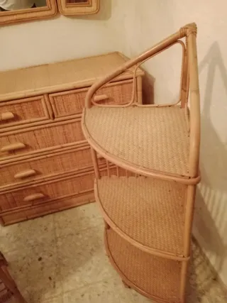 Mueble de mimbre dormitorio