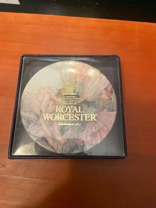 Piatto decorativo fate e fiori