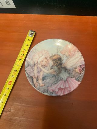 Piatto decorativo fate e fiori