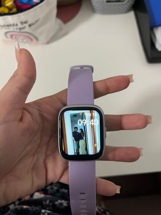 Reloj Inteligente Plata y Morado