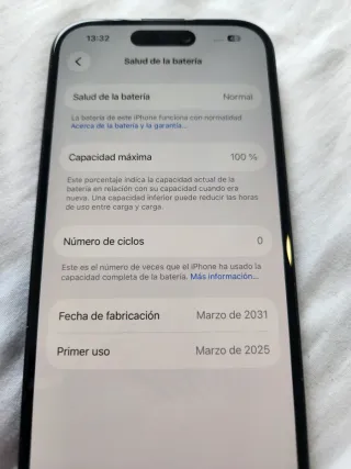 iPhone 15 128GB Batería 100% leer