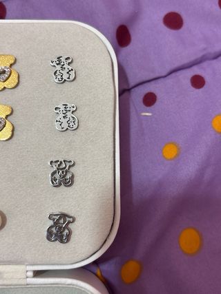 Pendientes Tous Oso Plata