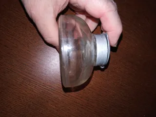 Tintero antiguo de cristal