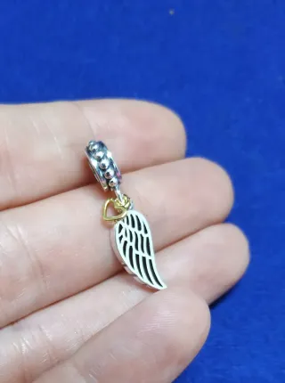 Charm Ala Ángel Corazón pulsera Pandora o collar