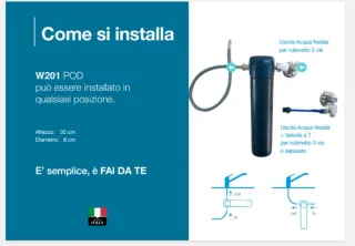 Water2 Filtro acqua depuratore sotto lavello