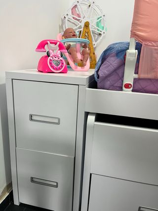 Cama nido con cajones, escritorio y zapatero