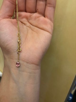 Pulsera Swarovski Flor Rosa y Dorada