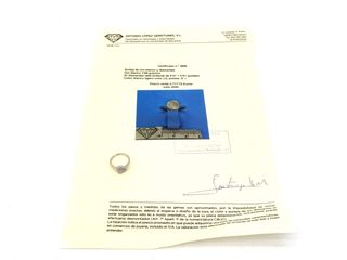 anillo oro 18k con piedra con diamante