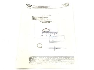 anillo oro 18k con piedra con diamante