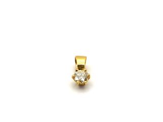colgante oro 18k con piedra con diamante