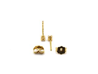 pendientes oro 18k con piedra con diamante