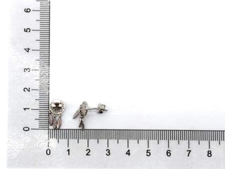 pendientes plata 925mm con piedra con circonita