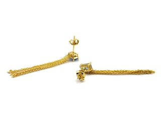 pendientes plata 925mm con piedra con circonita