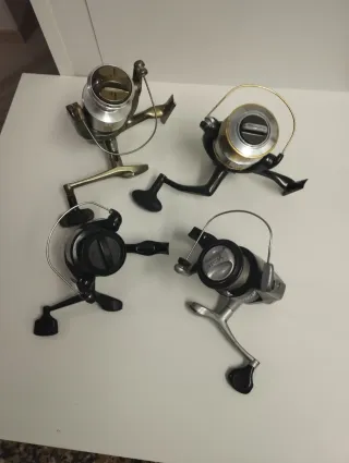 ✅LOTE 4 CARRETES DE PESCA, A REPARAR ANTIRETROCESO