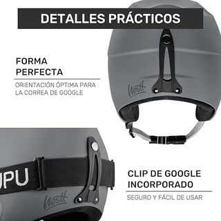 Casco esquí/snow WESTT talla M 57-58 gris - nuevo