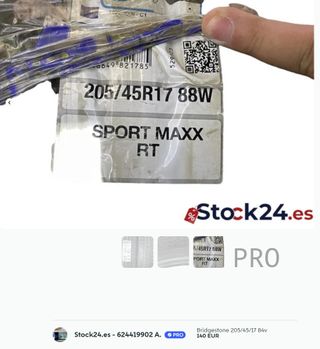 Bridgestone 205/45/17 84v (2 UD )