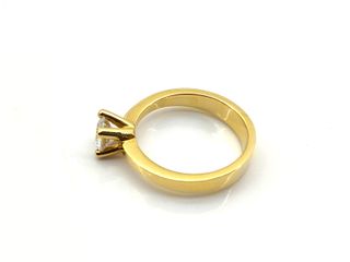 sortija oro 18k con piedra con diamante