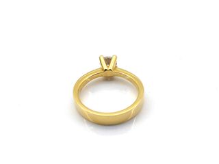 sortija oro 18k con piedra con diamante