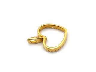 colgante oro 18k con piedra con diamante