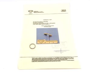 sortija oro 18k con piedra con diamante