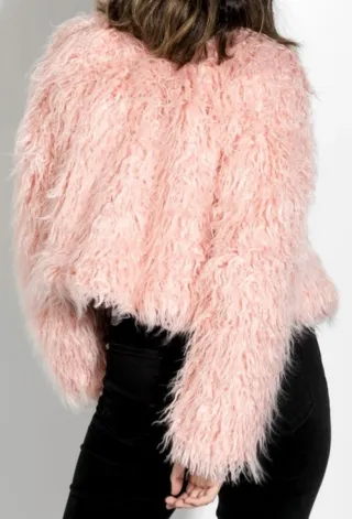 Chaqueta pelo rosa