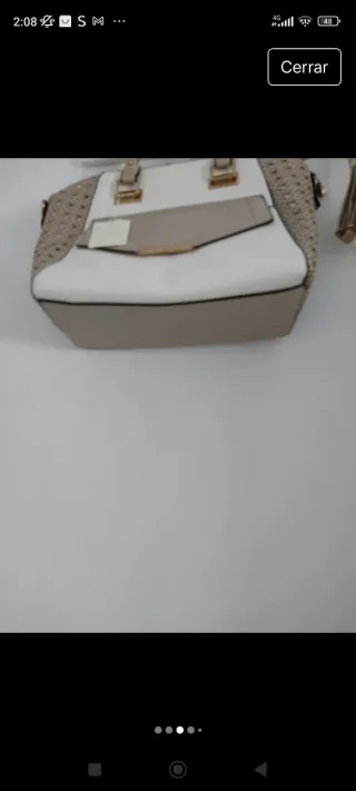 Bolso New Look beige y blanco