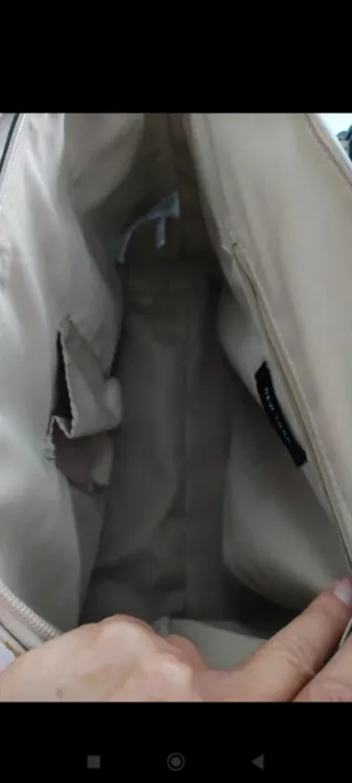 Bolso New Look beige y blanco