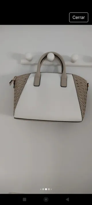 Bolso New Look beige y blanco