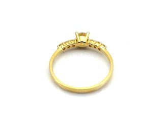 sortija oro 18k con piedra con circonita t. 16 (17,84 mm)