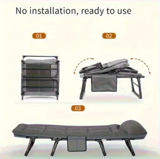 Cama plegable 1.7m para 1 persona