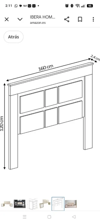 Cabecero y 2 Mesitas de noche