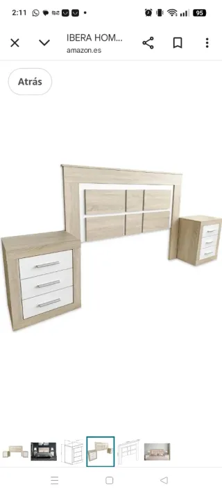 Cabecero y 2 Mesitas de noche