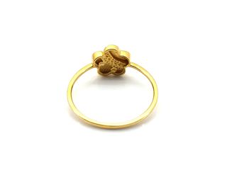 anillo oro 18k con piedra con circonita