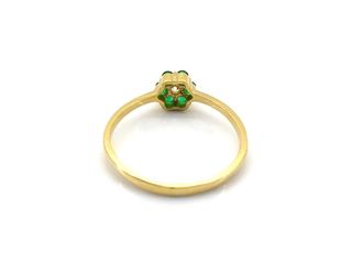 anillo oro 18k con piedra con circonita