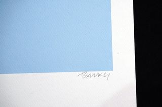 Litografía Banksy Chica Bum Edición Limitada, Firm