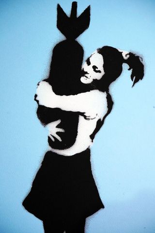 Litografía Banksy Chica Bum Edición Limitada, Firm