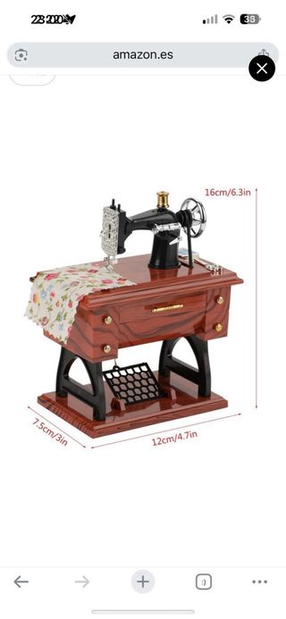 Máquina de coser cuera miniatura