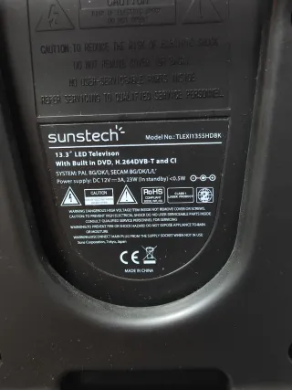 TV Portátil Sunstech Negra