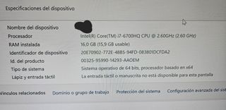 Portátil MSI PE70 6QE i7-6700HQ