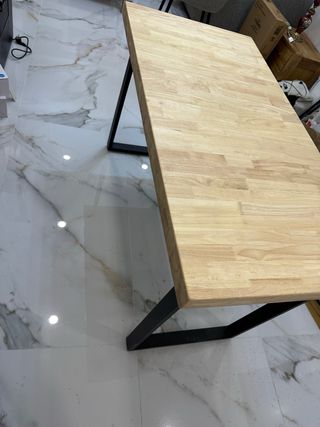 Mesa madera patas metálicas